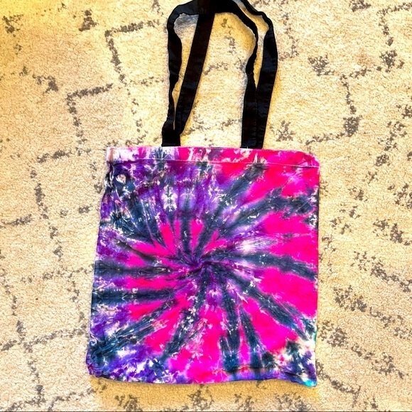 NEW Cotton Hand Dyed Tie Dye Tote Bag - Picture 1 of 4